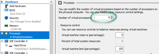 Hyper-V - enable multiple processors